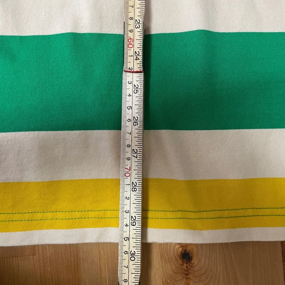 Jordan DNA HBR Striped T Shirt Men L Green Yellow White Embroidered Logo Tee Air